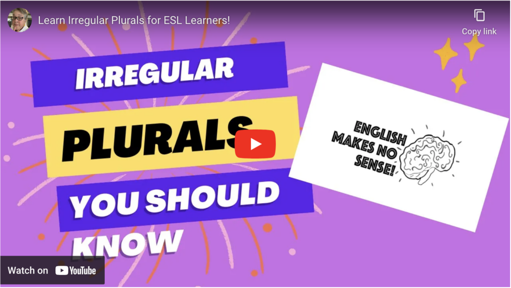 Irregular Plurals you should know